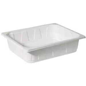 Vaschetta 1/2 GN 1 scomp. 5000 ml 325x265x80mm PP Bianco conf 96 pz
